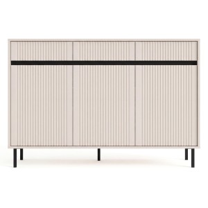 Komoda ryflowana OSAKA 3F3S | 833 | Beż piaskowy