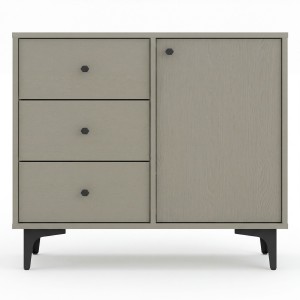 Komoda TOKYO 1 1F3S | Typ 824 | Eukaliptus | Czarne nogi