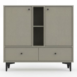 Komoda TOKYO 1 2F2S | Typ 825 | Eukaliptus | Czarne nogi