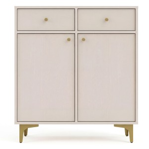 Komoda TOKYO 1 2F2S | Typ 826 | Beż piaskowy | Złote nogi
