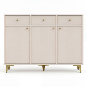 Komoda TOKYO 1 3F3S | Typ 827 | Beż piaskowy | Złote nogi
