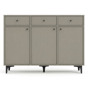 Komoda TOKYO 1 3F3S | Typ 827 | Eukaliptus | Czarne nogi