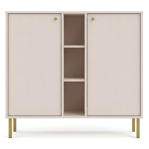 Komoda TOKYO 2 2F | Typ 822 | Beż piaskowy | Złote nogi proste