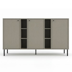 Komoda TOKYO 2 3F | Typ 823 | Eukaliptus | Czarne nogi proste