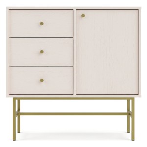 Komoda TOKYO 3 1F3S | Typ 814 | Beż piaskowy | Złoty stelaż