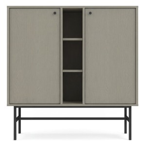 Komoda TOKYO 3 2F | Typ 822 | Eukaliptus | Czarny stelaż