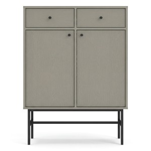 Komoda TOKYO 3 2F2S | Typ 826 | Eukaliptus | Czarny stelaż