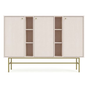 Komoda TOKYO 3 3F | Typ 823 | Beż piaskowy | Złoty stelaż