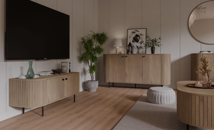 OVALIO DĄB CREMONA - RTV TYP 302, KOMODA 830 Aranżacja.jpg