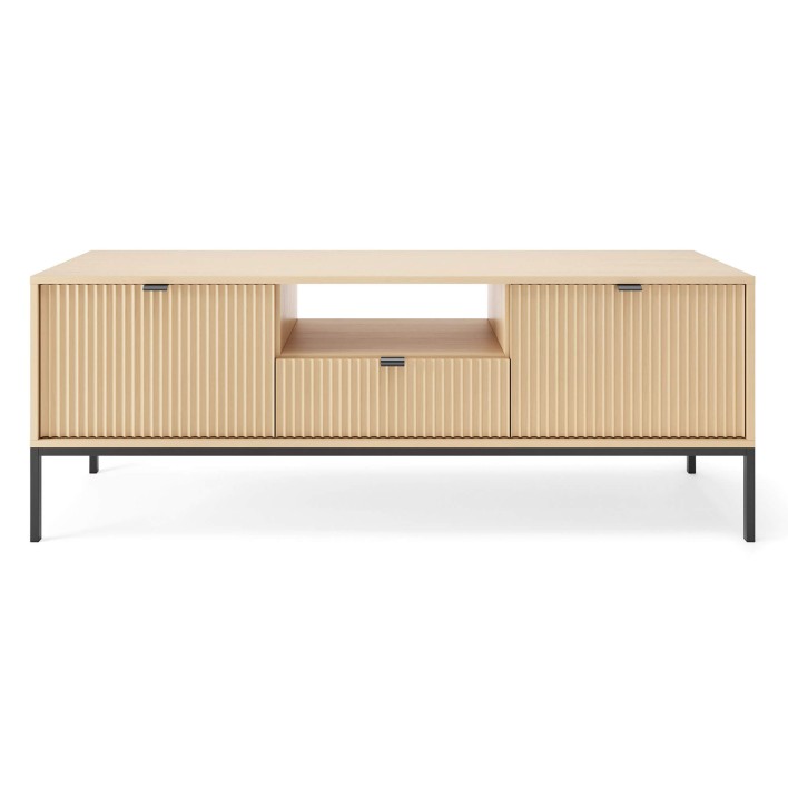 Szafka RTV 154 NOVA Dąb Vicenza Czarny Front.jpg