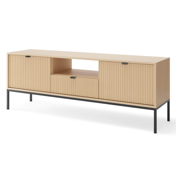 Szafka RTV 154 NOVA Dąb Vicenza Czarny.jpg