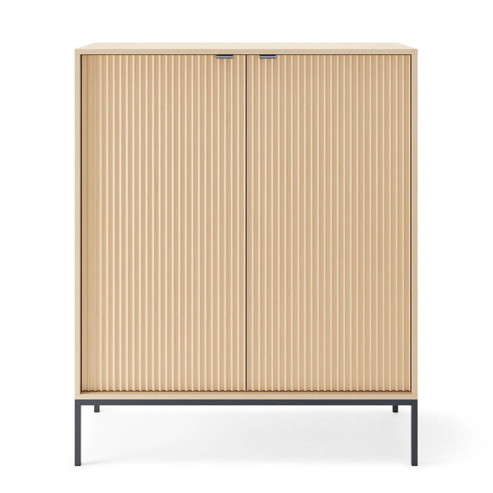 Komoda K104 2D Dąb Vicenza Czarny Front min.jpg