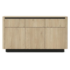 Komoda TORRO 3D3S (C) | 163cm | Dąb cremona + czarny