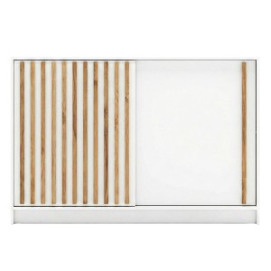 Komoda przesuwna ROYAL 150 | Biały + lamele votan