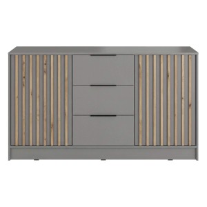 Komoda NELLY 3D | Szary | Lamele artisan