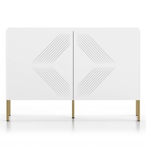 Komoda dwudrzwiowa CLEARING 03 | Biały | Nogi złote