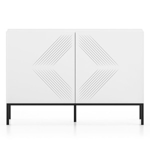 Komoda dwudrzwiowa CLEARING 03 | Biały | Podstawa czarna