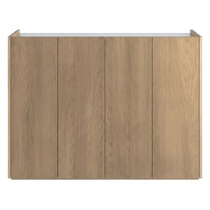 Komoda EASY EA-01 z oświetlaniem dąb scandi/biały połysk