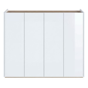 Komoda EASY EA-02 z oświetlaniem biały połysk/dąb scandi