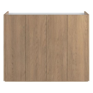 Komoda EASY EA-02 z oświetlaniem dąb scandi/biały połysk