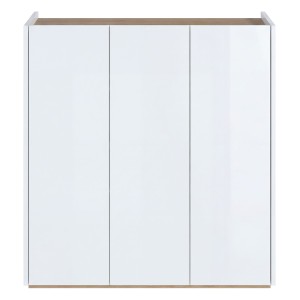 Komoda EASY EA-03 z oświetlaniem biały połysk/dąb scandi