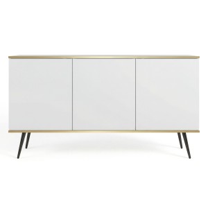 Komoda ORO K-160 | Biały | Czarne nogi