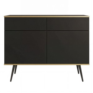 Komoda ORO KSZ-107 | Czarny | Czarne nogi