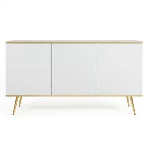 Komoda ORO K-160 | Biały | Złote nogi | SZYBKA WYSYŁKA