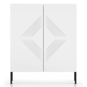 Komoda wysoka CLEARING 01 | Biały | Nogi czarne