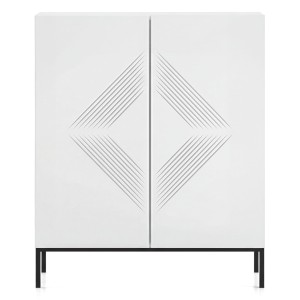 Komoda wysoka CLEARING 01 | Biały | Podstawa czarna