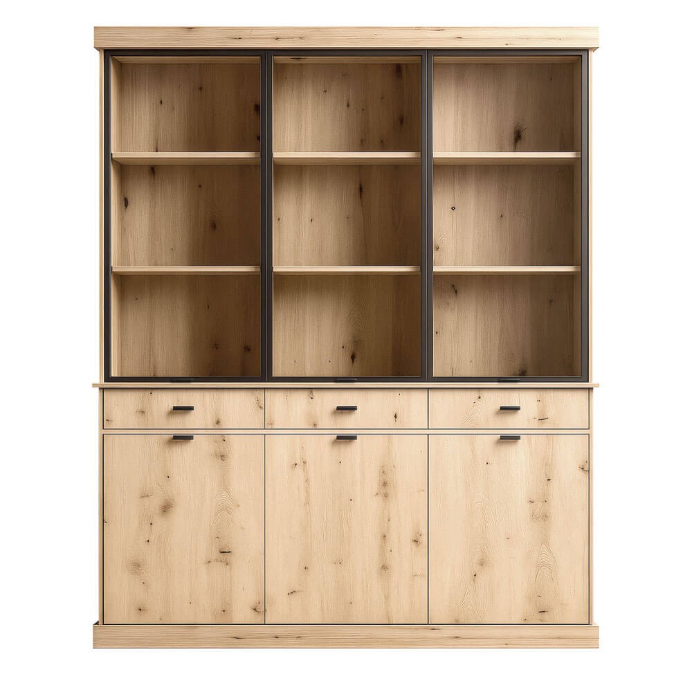 Komoda z nadstawką NISA Dąb artisan Front min.jpg