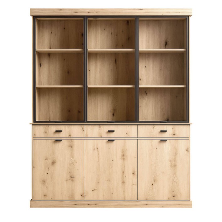 Komoda z nadstawką NISA Dąb artisan Front min.jpg