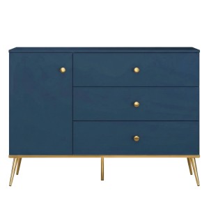 Mała komoda Glamour MARINE 04 granatowy/złoty