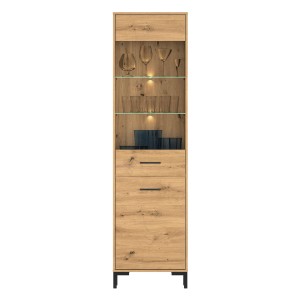 Witryna loftowa NEVIO 18 dąb artisan/czarny