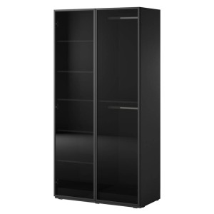 Szafa przeszklona SANDBOX | 101 cm | Szkło Antisol | Czarny