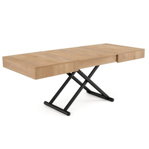 Stół/Stolik Kawowy SUN rozkładany 120/190 | regulacja wysokości | Dąb sonoma | OUTLET