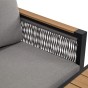Zestaw mebli ogrodowych z aluminium SYCYLIA DUO | Czarny + imitacja drewna | Szare poduszki-20