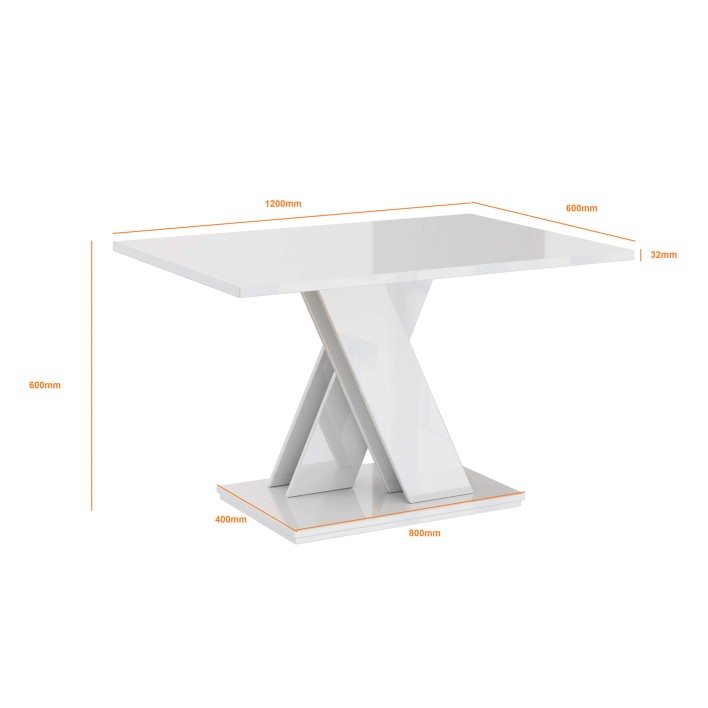 Stolik kawowy BRONX MINI | 120x60x60 | Biały połysk5.jpg
