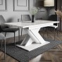Stół rozkładany BRONX | 140-180x80 | Biały marmur-5