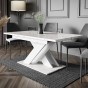 Stół rozkładany BRONX | 140-180x80 | Biały marmur-6