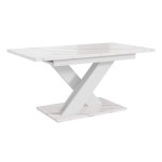 Stół rozkładany BRONX | 140-180x80 | Biały marmur