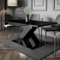Stół rozkładany BRONX | 140-180x80 | Czarny połysk-2
