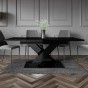 Stół rozkładany BRONX | 140-180x80 | Czarny połysk-3
