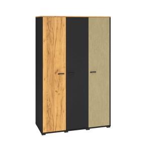 Szafa trzydrzwiowa COLT 01 dąb craft złoty/czarny/stal | SZYBKA WYSYŁKA