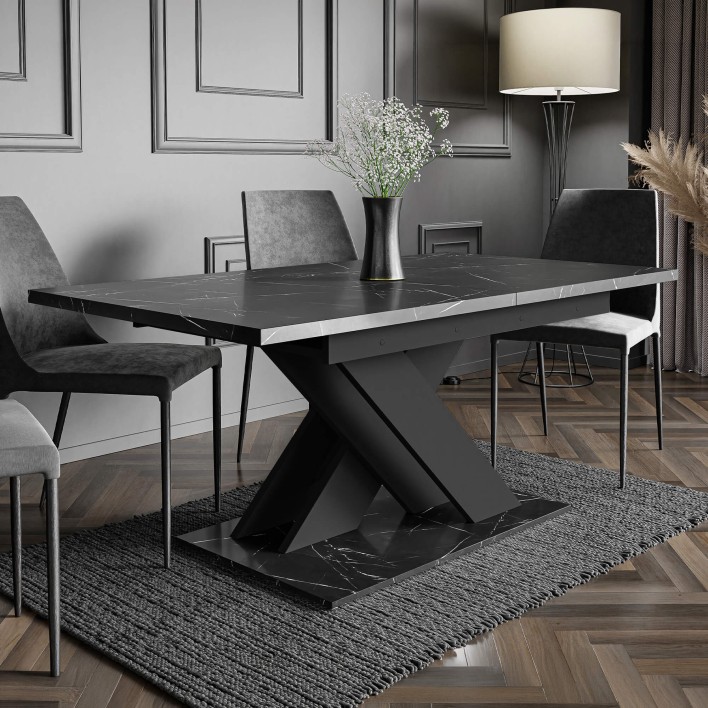 Stół rozkładany BRONX| 140-180x80 | Czarny marmur2.jpg