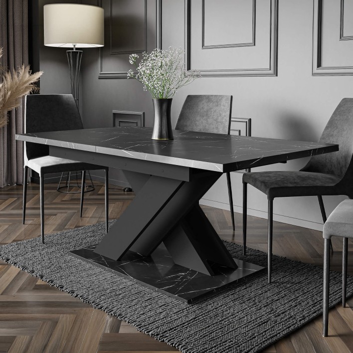 Stół rozkładany BRONX| 140-180x80 | Czarny marmur3.jpg