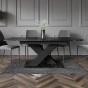 Stół rozkładany BRONX | 140-180x80 | Czarny marmur-5