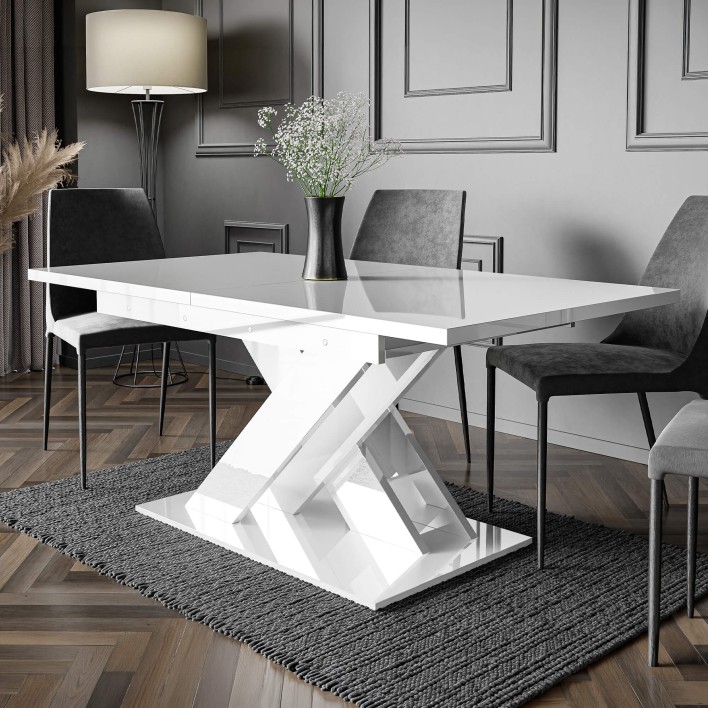 Stół rozkładany BRONX| 140-180x80 | Biały połysk4.jpg