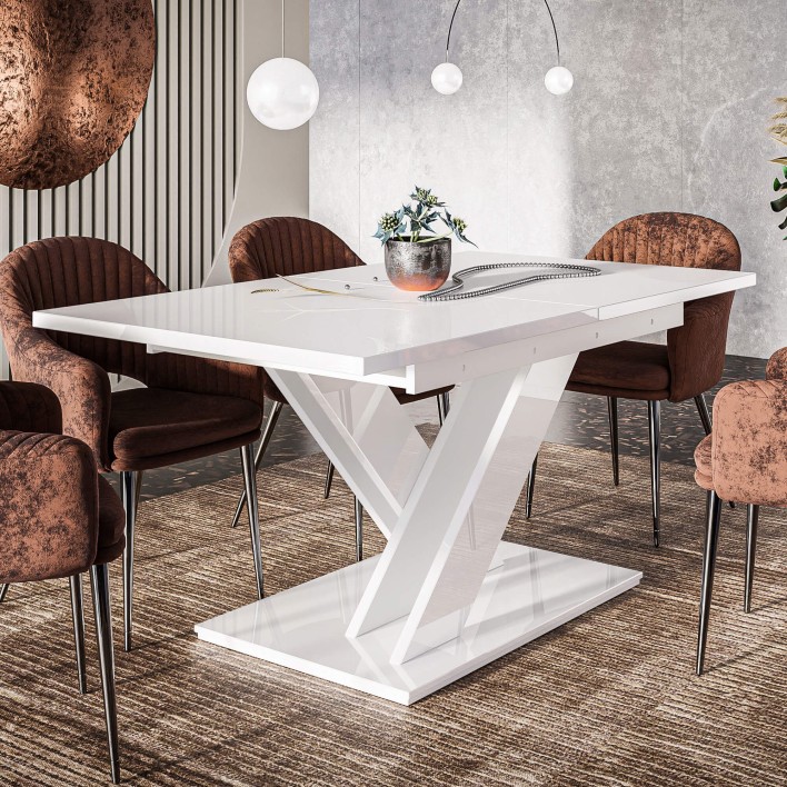 Stół rozkładany BRONX| 140-180x80 | Biały połysk6.jpg