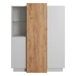 KOMODA (E) 3D BIAŁY, DĄB CRAFT ZŁOTY